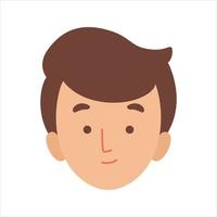 cara perfil imágenes, vector ilustración en plano estilo