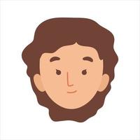 Face Profile Images, Vector illustration in flat style