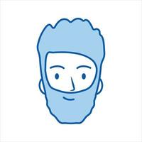 Face Profile Images, Vector illustration in flat style