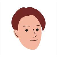 Face Profile Images, Vector illustration in flat style