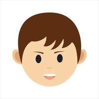 Face Profile Images, Vector illustration in flat style