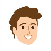 Face Profile Images, Vector illustration in flat style