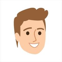 cara perfil imágenes, vector ilustración en plano estilo