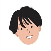 Face Profile Images, Vector illustration in flat style