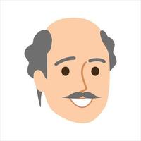 cara perfil imágenes, vector ilustración en plano estilo