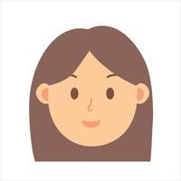 Face Profile Images, Vector illustration in flat style