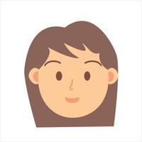 Face Profile Images, Vector illustration in flat style