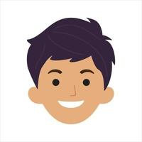 Face Profile Images, Vector illustration in flat style