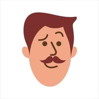 Face Profile Images, Vector illustration in flat style