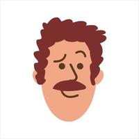 Face Profile Images, Vector illustration in flat style