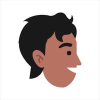 Face Profile Images, Vector illustration in flat style