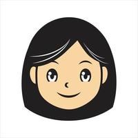 Face Profile Images, Vector illustration in flat style