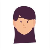 Face Profile Images, Vector illustration in flat style