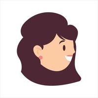 Face Profile Images, Vector illustration in flat style