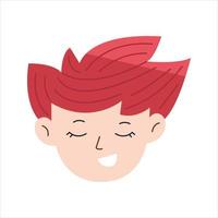 Face Profile Images, Vector illustration in flat style