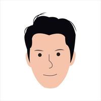 Face Profile Images, Vector illustration in flat style