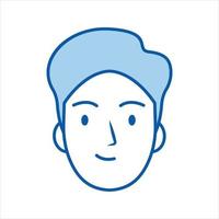 Face Profile Images, Vector illustration in flat style