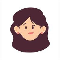 Face Profile Images, Vector illustration in flat style