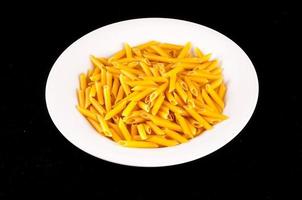 Yellow dry pasta photo