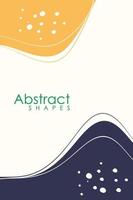 Abstract contemporary aesthetic background with century modern minimalist art print. Organic shape Vector