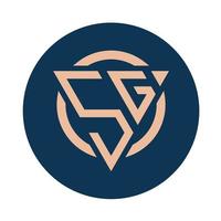 Creative simple Initial Monogram SG Logo Designs. vector