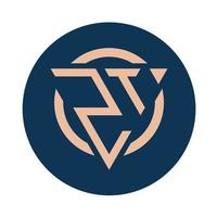 Creative simple Initial Monogram ZT Logo Designs. vector