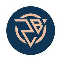 Creative simple Initial Monogram ZB Logo Designs. vector