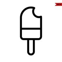 icono de línea de helado vector