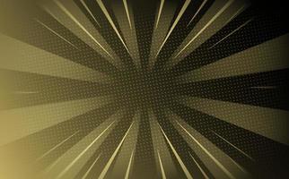 Modern background. colorful. black and gold gradation, comic style, zoom effect vector