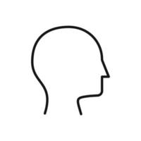 Editable Icon of Human Head Side, Vector illustration isolated on white background. using for Presentation, website or mobile app