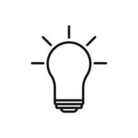 Editable Icon of Light Bulb, Vector illustration isolated on white background. using for Presentation, website or mobile app