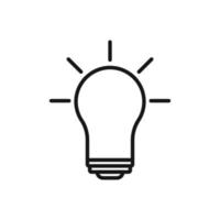 Editable Icon of Light Bulb, Vector illustration isolated on white background. using for Presentation, website or mobile app