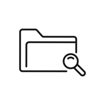 editable icono de carpeta, vector ilustración aislado en blanco antecedentes. utilizando para presentación, sitio web o móvil aplicación