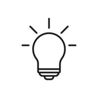 Editable Icon of Light Bulb, Vector illustration isolated on white background. using for Presentation, website or mobile app