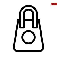 handbag line icon vector