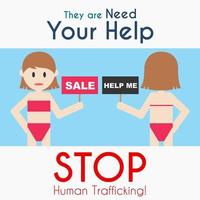 stop human trafficking logo design vector template