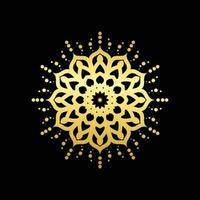 Luxury mandala background with golden arabesque pattern vector