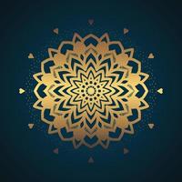 Luxury mandala background with golden arabesque pattern vector