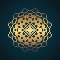 Luxury mandala background with golden arabesque pattern vector