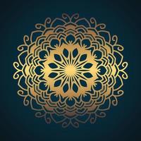 Luxury mandala background with golden arabesque pattern vector