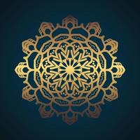 Luxury mandala background with golden arabesque pattern vector