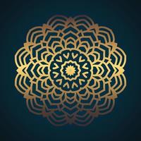 Luxury mandala background with golden arabesque pattern vector