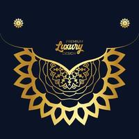 Luxury mandala background with golden arabesque pattern vector