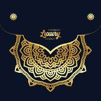 Luxury mandala background with golden arabesque pattern vector