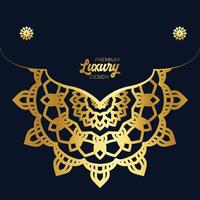 Luxury mandala background with golden arabesque pattern vector