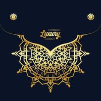 Luxury mandala background with golden arabesque pattern vector