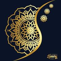 Luxury mandala background with golden arabesque pattern vector