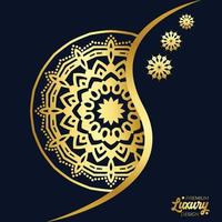 Luxury mandala background with golden arabesque pattern vector