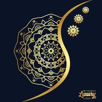 Luxury mandala background with golden arabesque pattern vector