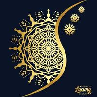 Luxury mandala background with golden arabesque pattern vector